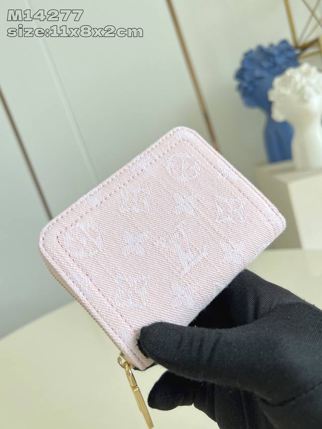 Factory Price P Top Original M14277 Pink This Denim Zipper Coin Purse Uses A Ver