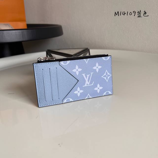 Factory Price P M14109 Blue This Coin And Business Card Holder Is Made Of Monogr