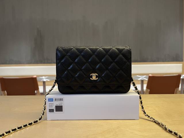 ap5510 Chanel Brand New Chain Bag Exclusive Caviar Cowhide Black Gold Counter