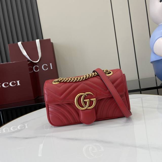 Comes With A Full Set Of Original Green Box Packaging Original Leather New Gg Ma