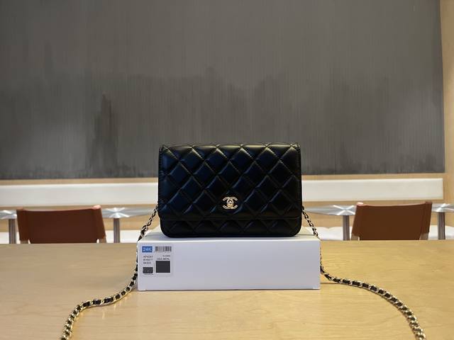 ap5 Sheepskin Chanel Brand New Chain Bag Exclusive Black Sheep Gold Counter P