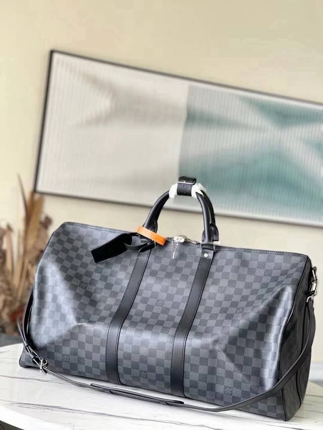 55 Size Top-Grade Original N41414 Black Grid Spacious Capacity Flexible Use D