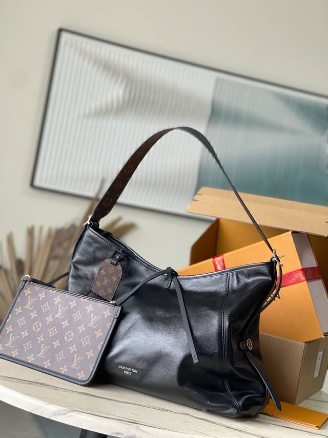 Top Layer Leather Top Grade Original M25143 Medium Size This Carryal Dark Medium
