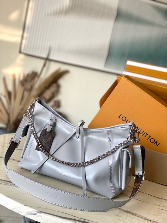 Top Layer Leather Top Grade Original M12579 Small Shark Gray Small This Carryall