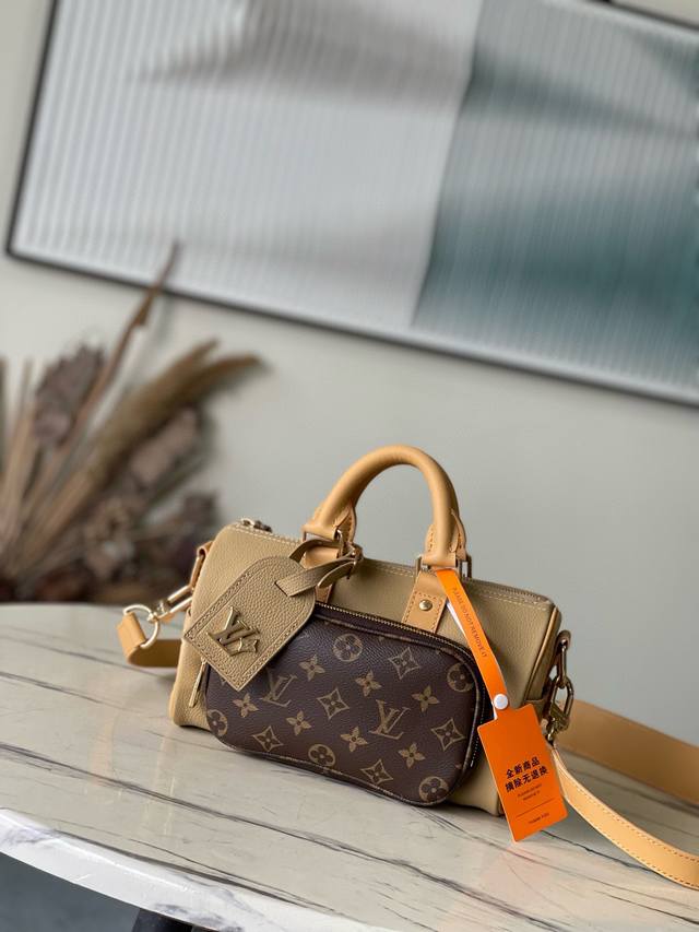 Top Original M12627 This Keepal Bandouliere 25 Handbag Is Made Of Grained Leathe