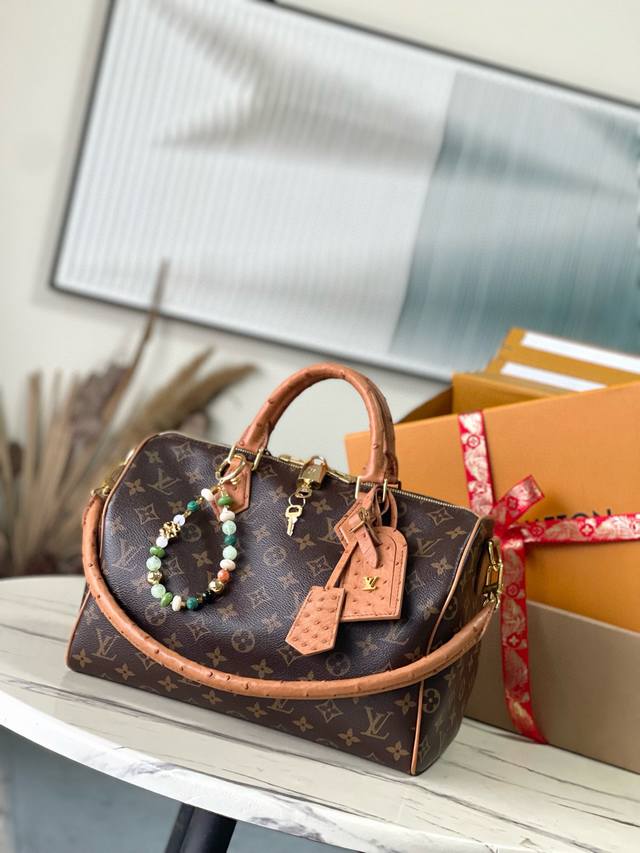Top Original M87212 Speedy Soft 30 Dark Handbag In Brown With Monogram Is A Grea