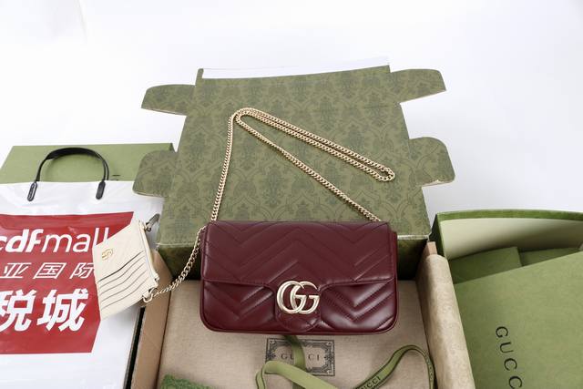 Price: Introduction: Gg Marmont Chain Mini Handbag With Card Holder, Which Can B