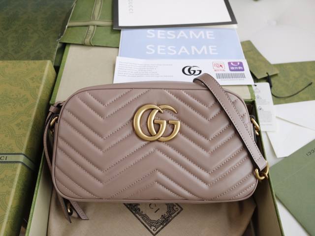 Milk Tea Original Leather Introduction Gg Marmonf Quilted Mini Handbag Series Ad