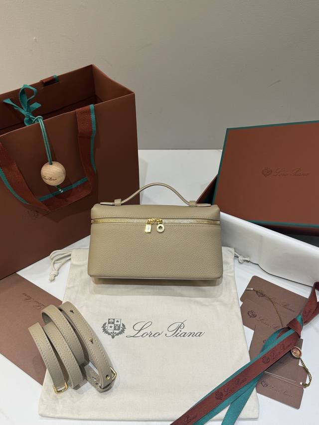 l19 Milk Tea Gold Buckle New Version Extra Pocket L19 Series Handbag Crossbod