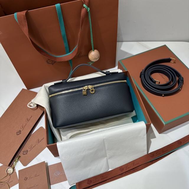 l19 Navy Blue Gold Buckle New Version Extra Pocket L19 Series Handbag Crossbo