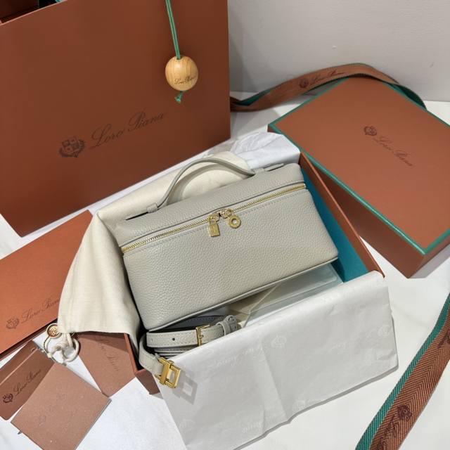 l19 Pearl Gray Gold Buckle Extra Pocket L19 Series Handbag Crossbody Bag A Li