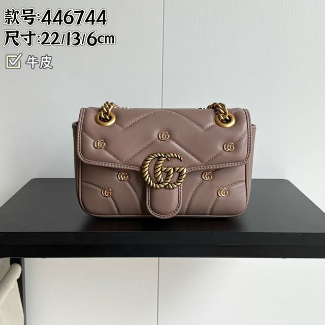 Upgraded Version Real Shot# Model No. 446744 Cowhide Size 22-6-13Cm Gg Marmont S