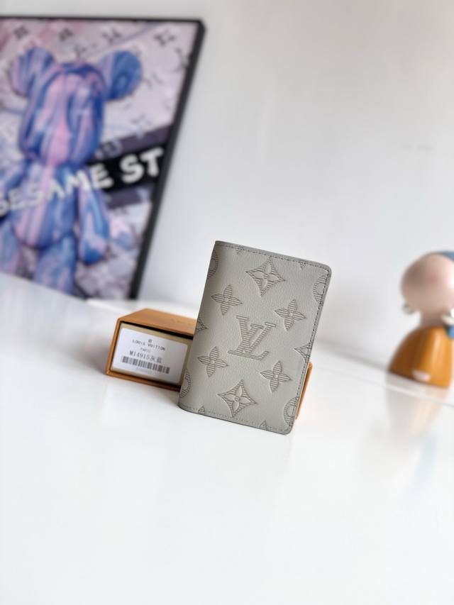 Overseas Original M14915 Gray-Blue Exclusive Real Shot This Pocket Wallet Is Mad