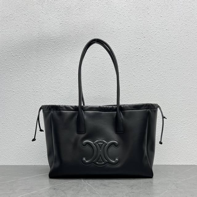 Genuine New Product Online Ce New Drawstring Large Shopping Bag Soft Leather Emb