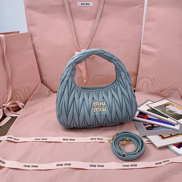 Genuine Grade 5Bc125 Miumiu New Miuwander Handbag Brand New Macaron New Color Im