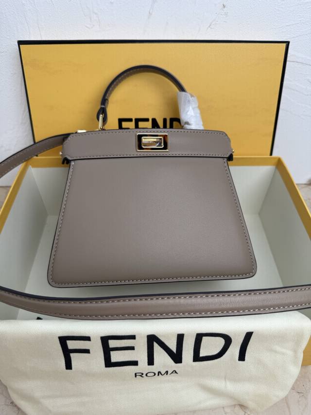 Genuine In Stock Small Size Gray Fend1 Peekaboo Iseeu Petite Classic Bag Shape W