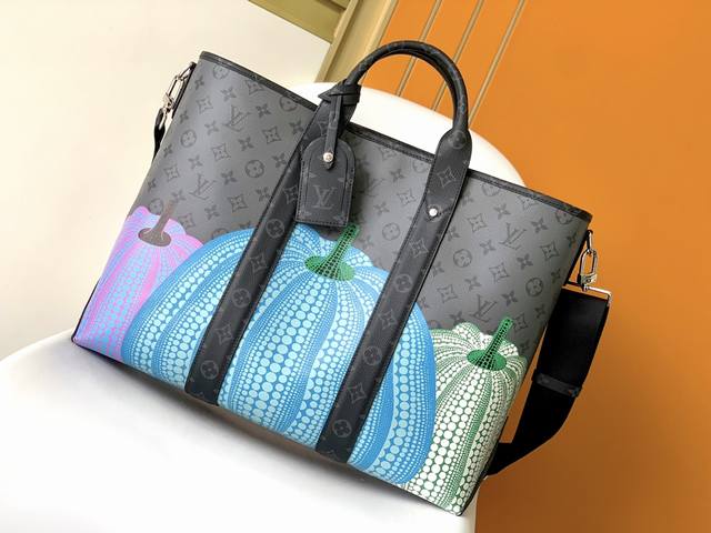m46434 Pumpkin Silkscreen Men's Bag Briefcase Series Lv X Yk Weekend Tote Han