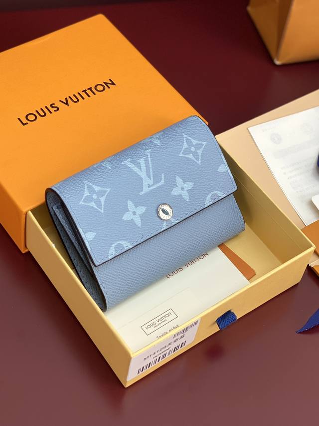 m14129 Sky Blue Victor Wallet This Elegant Victor Wallet Is Made Of Monogram