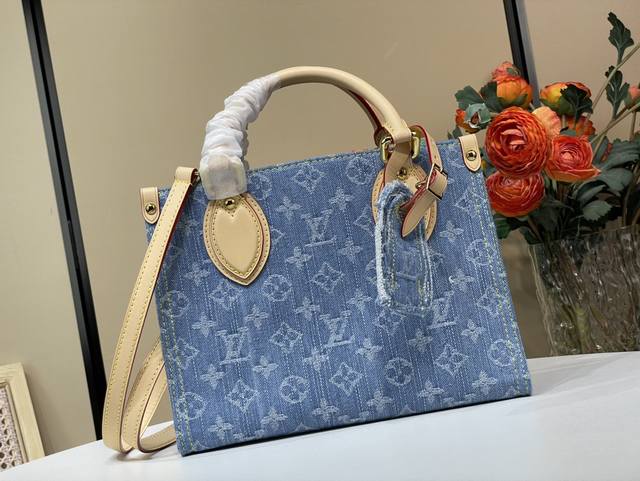 Exclusive Real Shot Of The Top Original Replica Onthego Small Handbag M14633 Blu