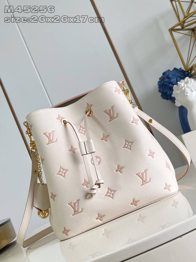 Factory Price P Top Original M45256 Cream Silk Screen M14401 N Ono Medium Bucket