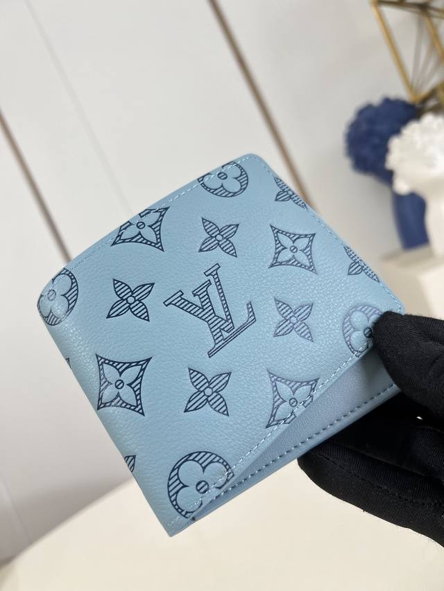 Factory Price P Top Original M14802 Ice Blue Multiple Wallet Made Of Monogram Ca