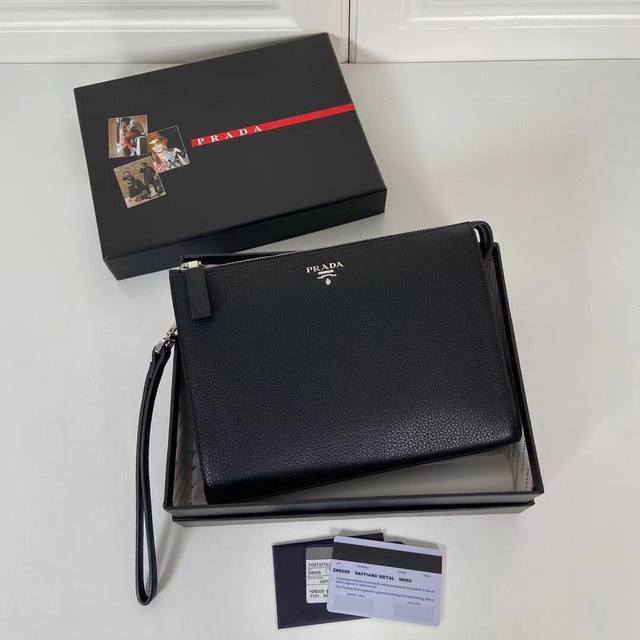 p Men's Clutch Black Model 2Ne009 Silver Scattered Words Label Top Grade Deer