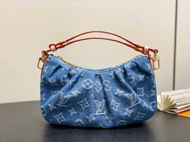 Original Boutique M13571 Blue Denim Underarm Bag Mahjong Bag New Season Pochette