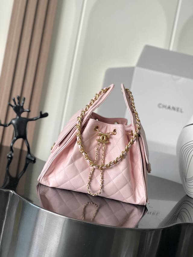 chanel 25S Hobo Ball Grain Cowhide Retro All Steel Hardware Size 30*26*14Cm S