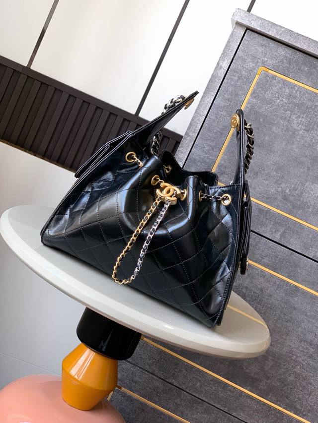 5293 Small Size 25A Stitching Hardware Latest Version Black Oil Shiny Leather