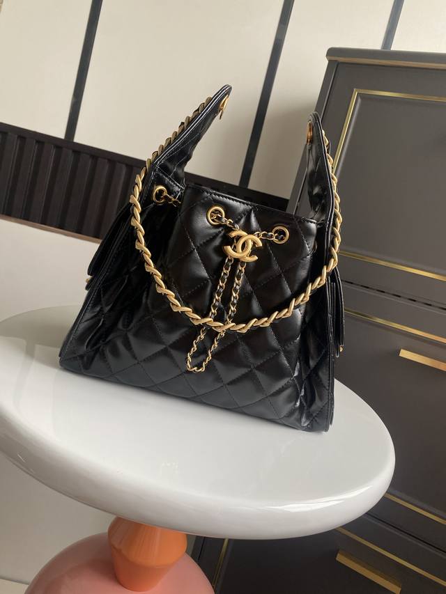 Spot 25C Cowhide Hip-Hop Bag Chanel Hobo Underarm Bag Hippie Underarm Bag Small