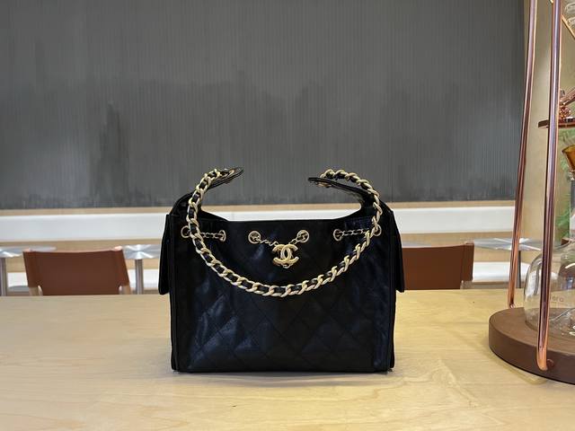 as5293 Chanel 25C Ball Leather Hobo Underarm Bag Hippie Underarm Bag Small Re