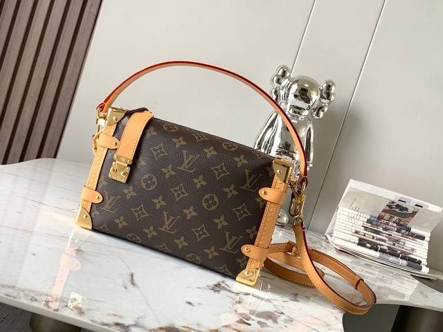 Chip Steel Special Grade Mb Original Leather Petite Malle Handbag Model M46358 C