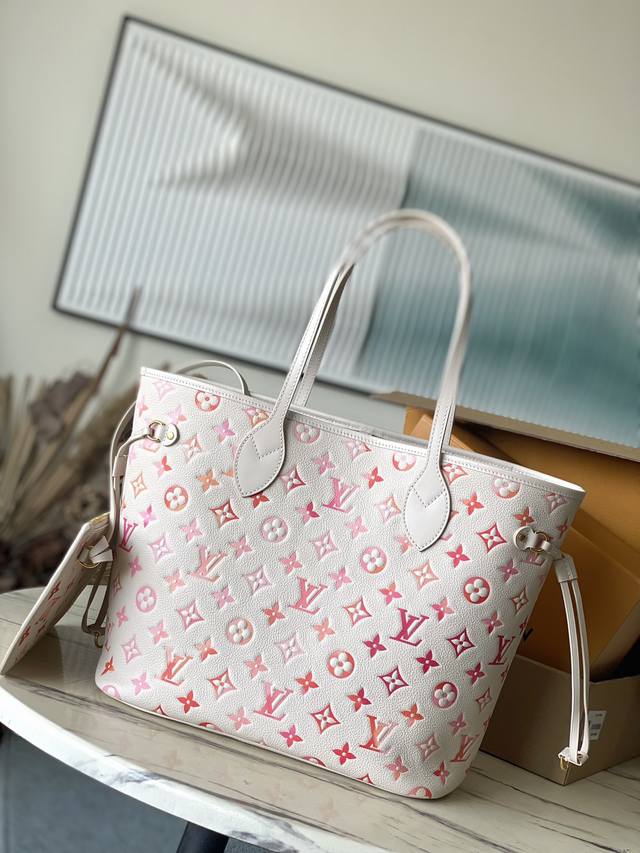 Top Layer Leather Top Grade Original M47080 This Neverfull Medium Tote Bag Is Ma
