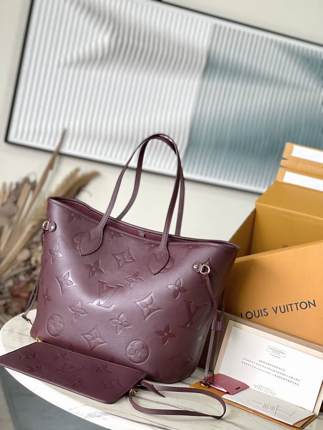 Top Layer Leather Top Grade Original M45686 Burgundy Color Support Counter Inspe