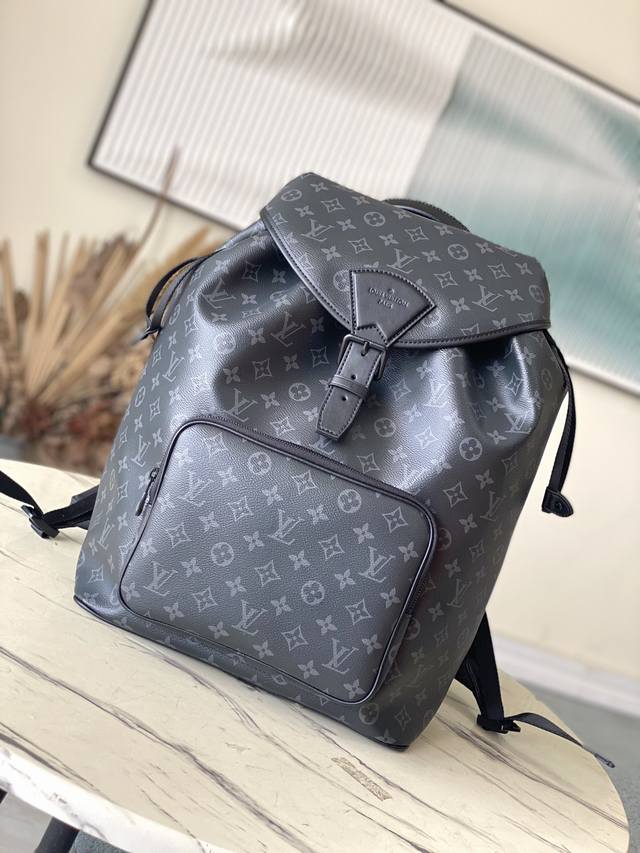 Top-Grade Original M46683 This Montsouris Backpack Is Made Of Monogram Eclipse C