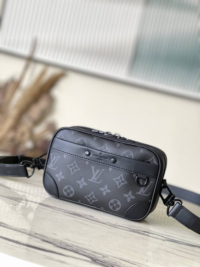 Top-Grade Original M82542 Nano Alpha Handbag Is Made Of Monogram Shadow Leather.