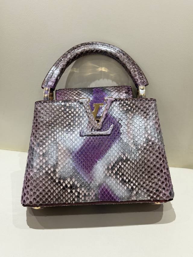 21Cm With Chip Imported Python Leather All-Steel Hardware Accessories Unique
