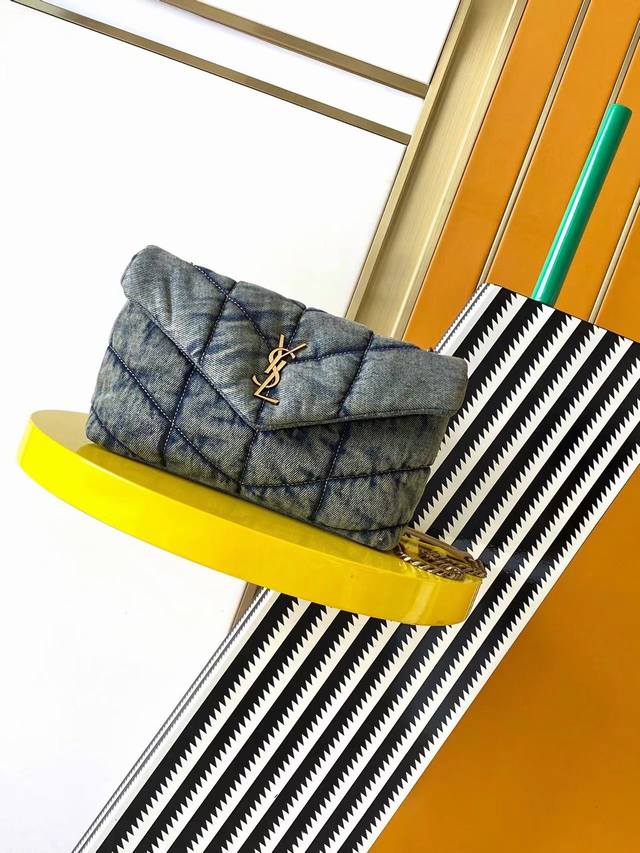 Original Leather# #Loulou Puffer Mini Denim Is The Hottest Style. The Latest Min
