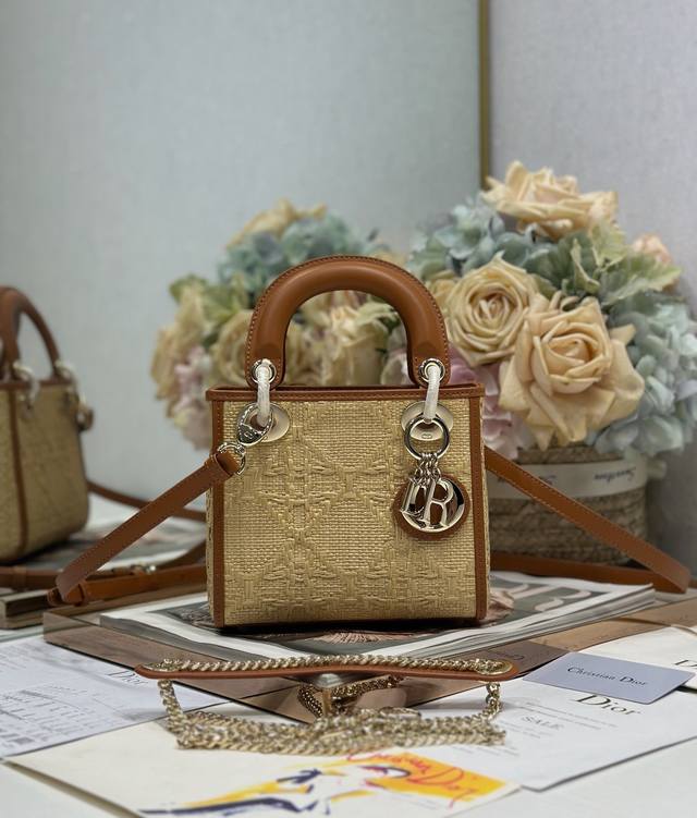 Top-Grade Original Three-Grid Princess Dior Weave This Lady Dior Handbag Embodie