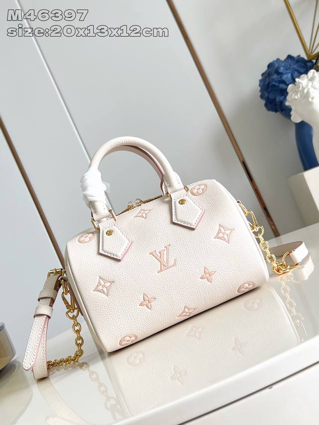 Original Leather Exclusive Real Shot M46397 Cream Silk Screen M14291 This Speedy