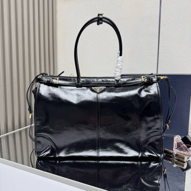 Genuine Top Original 42Cm Lussolf Waxed Leather 1Ba439 Extra Large This Handbag