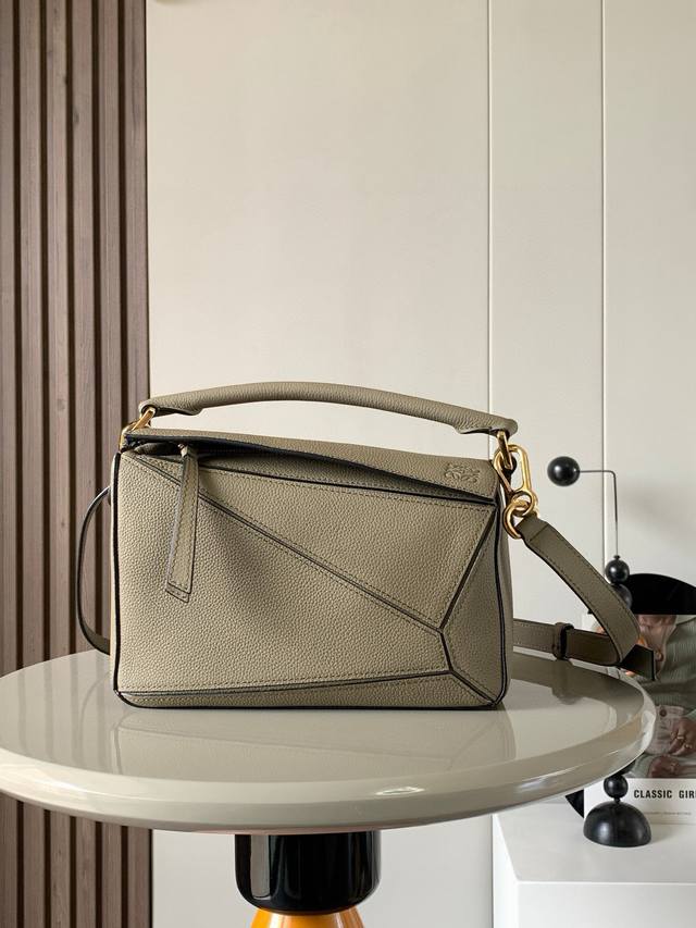 Original Leather Geometric Bag 24Cmpuzzle Handbag Original Imported Calfskin Pla
