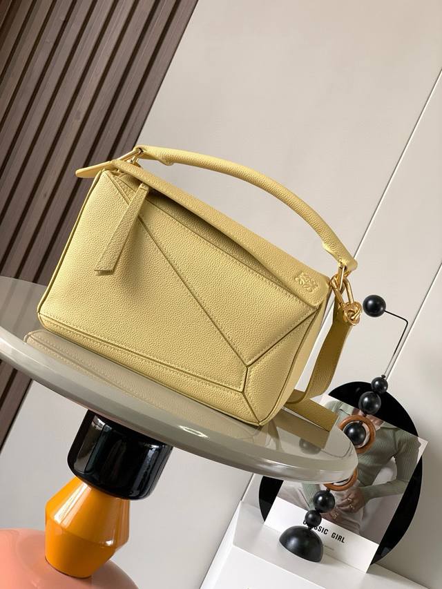 Original Leather Geometric Bag 24Cmpuzzle Handbag Original Imported Calfskin Pla