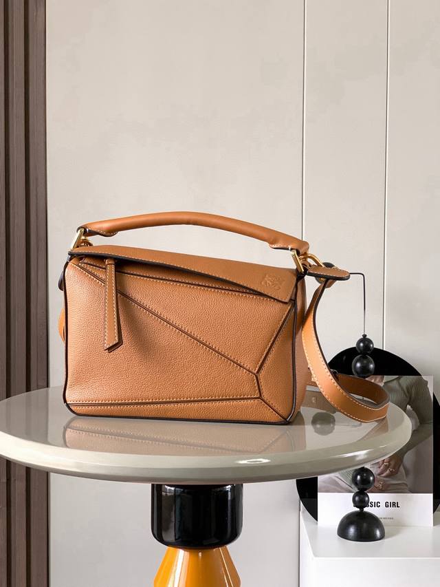 Original Leather Geometric Bag 24Cmpuzzle Handbag Original Imported Calfskin Pla