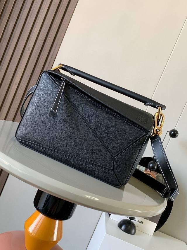 Original Leather Geometric Bag 24Cmpuzzle Handbag Original Imported Calfskin Pla