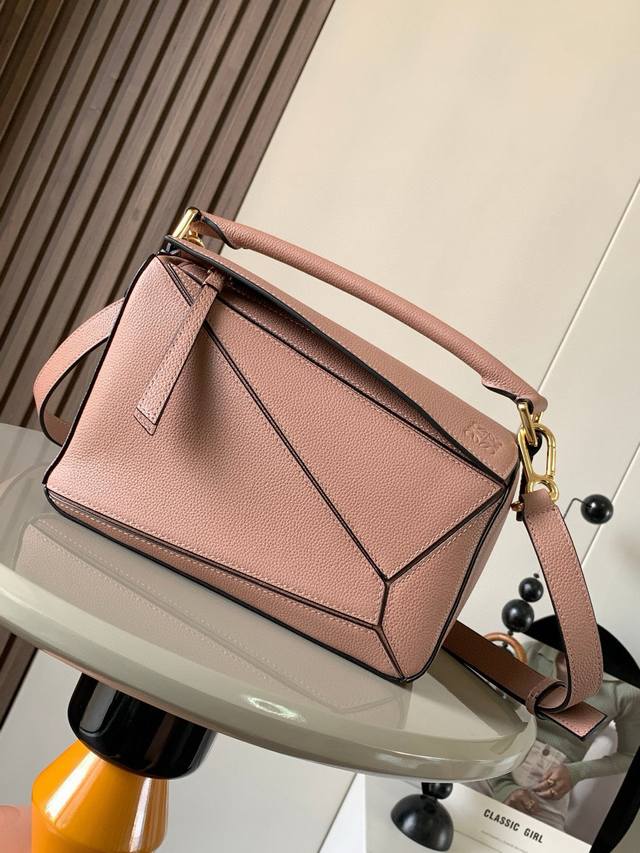 Original Leather Geometric Bag 24Cmpuzzle Handbag Original Imported Calfskin Pla