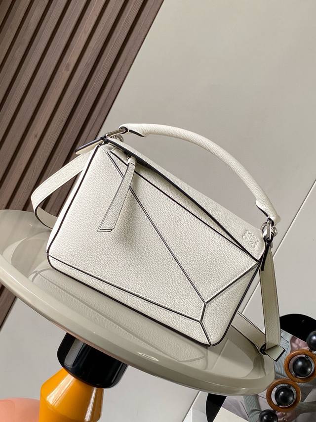 Original Leather Geometric Bag 24Cmpuzzle Handbag Original Imported Calfskin Pla