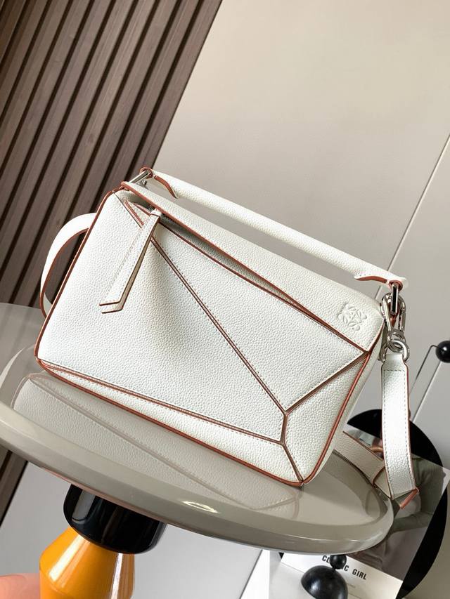 Original Leather Geometric Bag 24Cmpuzzle Handbag Original Imported Calfskin Pla