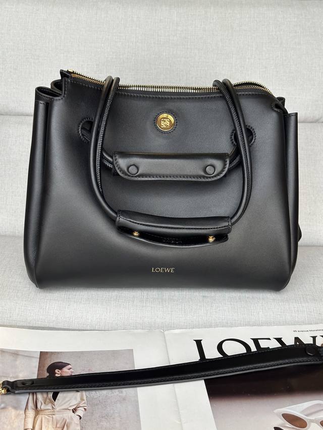 Original Leather Size: 28.5*11*23Cm 0255 Black Medium Soft Cowhide Leather Madri