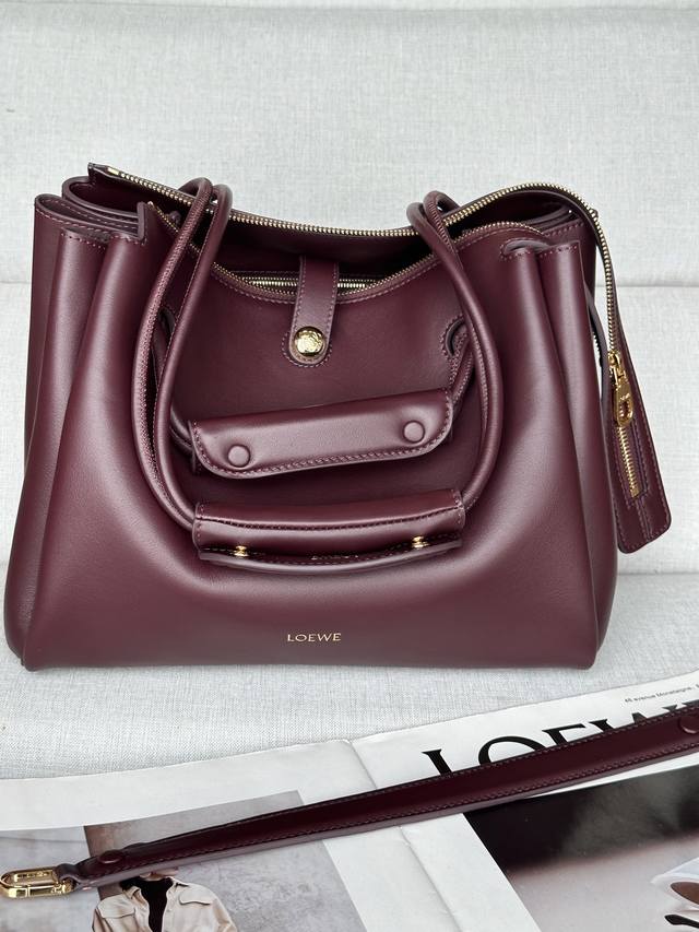 Original Leather Size: 28.5*11*23Cm 0255 Burgundy # Medium Soft Cowhide Madrid H